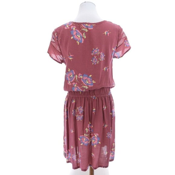 Matilda Jane Floral Blouson Keyhole Shift Dress Art Class Tunic Mauve Pink Sz S - Picture 10 of 11